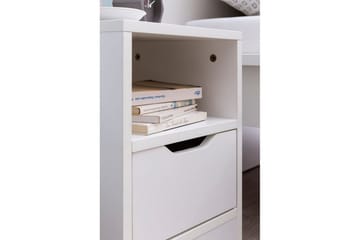 Sängbord Wohnling Vit med 1 låda Enkel modern design och hylla - Products - Möbler - Bord & matgrupp - Avlastningsbord & sidobord - Sängbord & nattduksbord