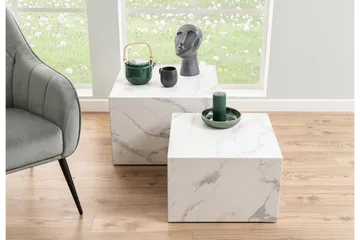 Samon Soffbord 58x58 cm - Vit - Products - Möbler - Bord & matgrupp - Avlastningsbord & sidobord - Satsbord