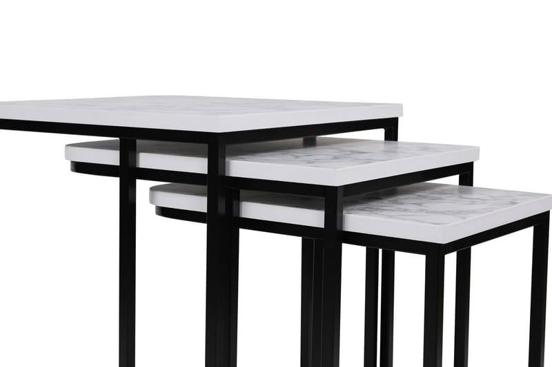Nagako Satsbord Vit/Svart - Hanah Home - Products - Möbler - Bord & matgrupp - Avlastningsbord & sidobord - Satsbord