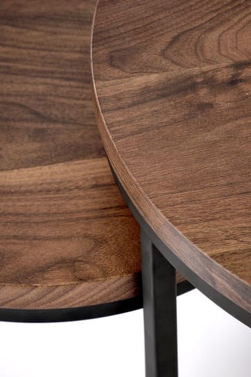 Satsbord valnöt/svart Ø43/53 cm - Tore - Valnöt/svart - Products - Möbler - Bord & matgrupp - Avlastningsbord & sidobord - Satsbord