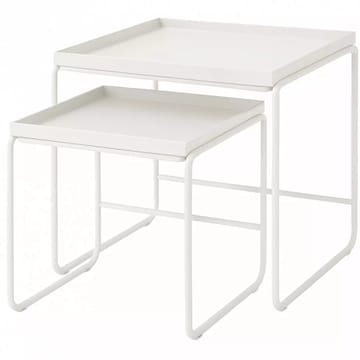 Satsbord vitt i set om 2 st bord - Vit - Products - Möbler - Bord & matgrupp - Avlastningsbord & sidobord - Satsbord