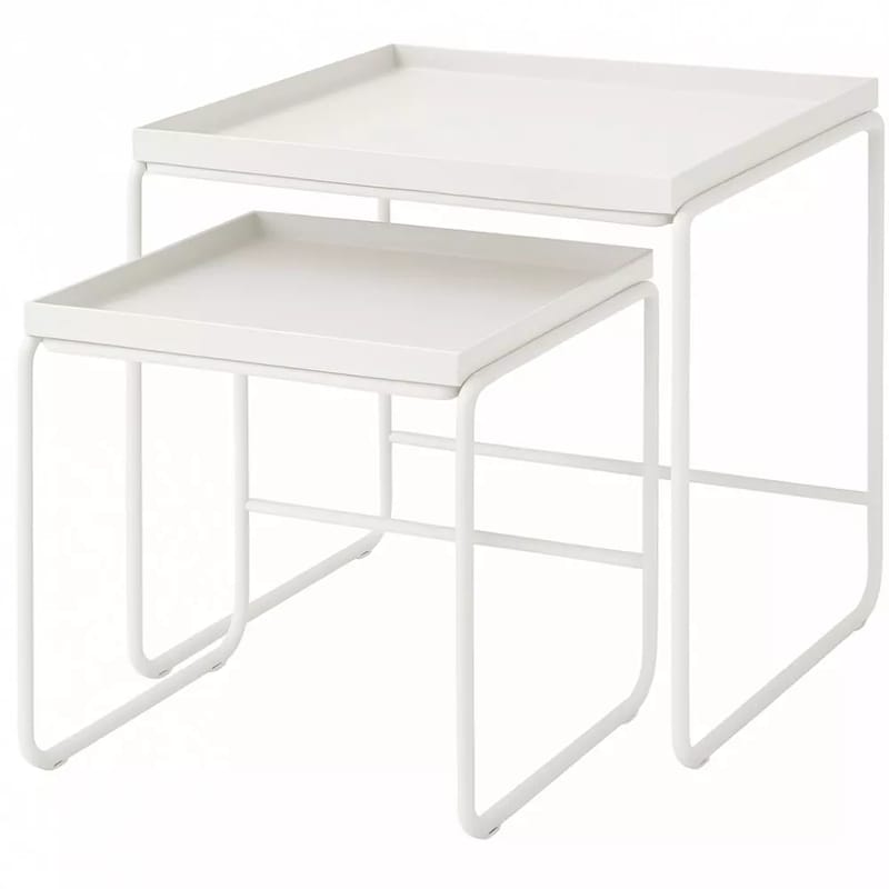 Satsbord vitt i set om 2 st bord - Vit - Products - Möbler - Bord & matgrupp - Avlastningsbord & sidobord - Satsbord