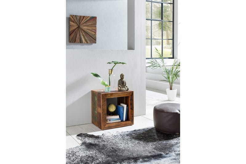 Sido bord Wohnling Massivt återvunnet trä Kolkutta kube Industriell - Products - Möbler - Bord & matgrupp - Avlastningsbord & sidobord - Brickbord & småbord