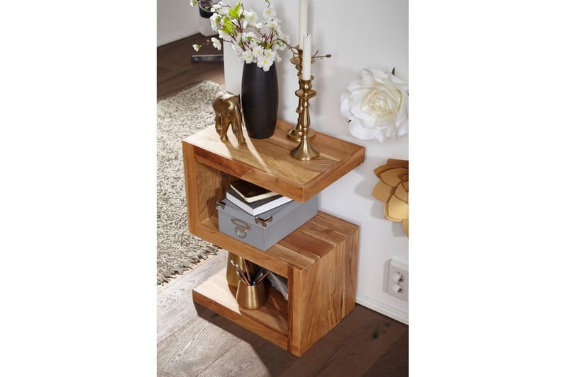 Sido bord Wohnling Massivt trä, S-kub, lantlig stil Akacia - Akacia - Products - Möbler - Bord & matgrupp - Avlastningsbord & sidobord - Brickbord & småbord