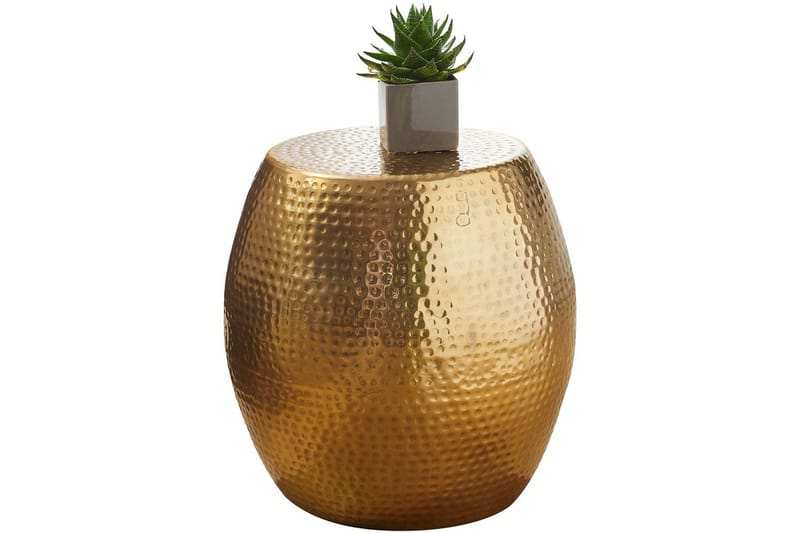 Sido bord Wohnling rund 30 cm, 42 cm höjd, aluminium med hamrat utseende, orientalisk stil Guld - Guld - Products - Möbler - Bord & matgrupp - Avlastningsbord & sidobord - Brickbord & småbord