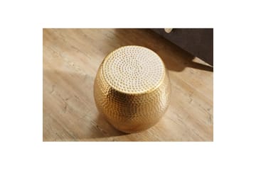 Sido bord Wohnling rund 30 cm, 42 cm höjd, aluminium med hamrat utseende, orientalisk stil Guld - Guld - Products - Möbler - Bord & matgrupp - Avlastningsbord & sidobord - Brickbord & småbord