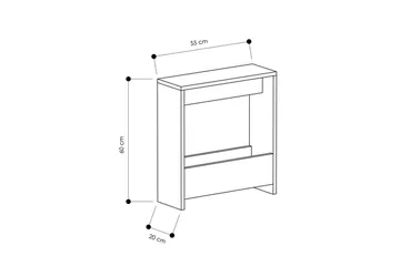 Sidobord Simpi Vit - Vit - Products - Möbler - Bord & matgrupp - Avlastningsbord & sidobord - Brickbord & småbord