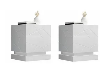 Strontian Sängbord 46 cm Scandinavian Choice White - Products - Möbler - Bord & matgrupp - Avlastningsbord & sidobord - Sängbord & nattduksbord