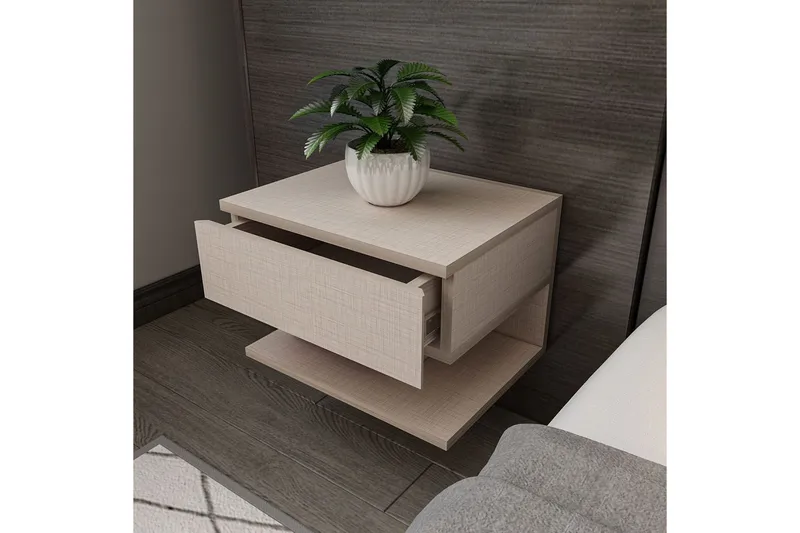 Telo Sängbord 45 cm - Beige - Products - Möbler - Bord & matgrupp - Avlastningsbord & sidobord - Sängbord & nattduksbord