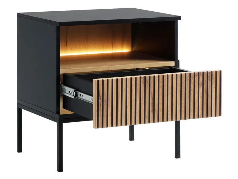 Tenorio Sängbord 54 cm - Beige - Products - Möbler - Bord & matgrupp - Avlastningsbord & sidobord - Sängbord & nattduksbord