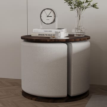 Torven Set med sidobord 43x47x43 cm - Valnöt - Products - Möbler - Bord & matgrupp - Avlastningsbord & sidobord - Brickbord & småbord