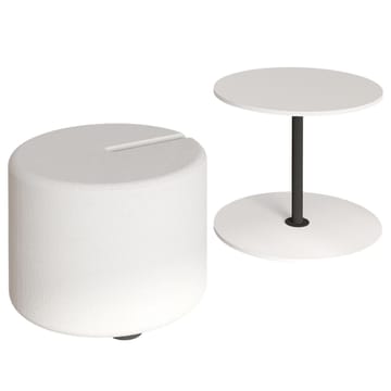 Torven Set med sidobord 43x47x43 cm - Vit - Products - Möbler - Bord & matgrupp - Avlastningsbord & sidobord - Brickbord & småbord