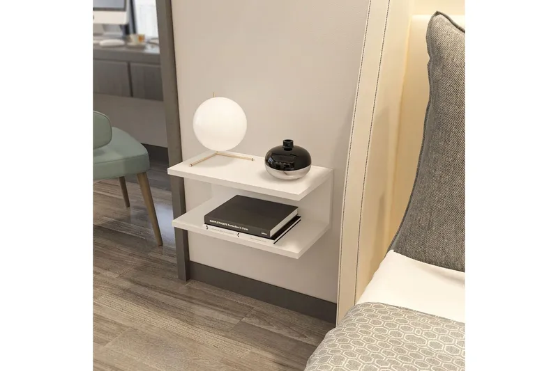 Torvic Sängbord 45 cm - Vit - Products - Möbler - Bord & matgrupp - Avlastningsbord & sidobord - Sängbord & nattduksbord