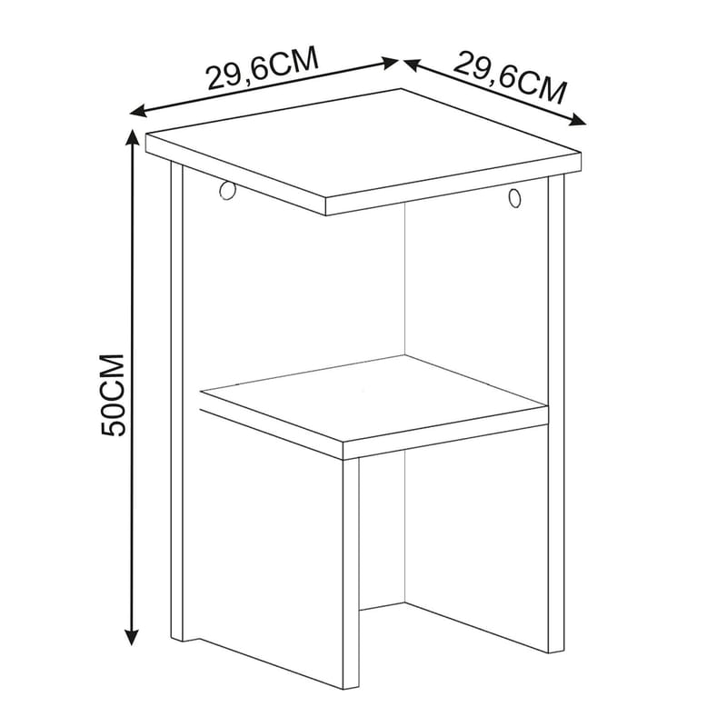 Tunel Nattduksbord 29,6x50x29,6 cm - antik valnöt - Products - Möbler - Bord & matgrupp - Avlastningsbord & sidobord - Sängbord & nattduksbord