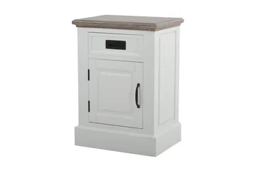 Verdell Sängbord 46 med Förvaring Låda + Skåp - Vit - Products - Möbler - Bord & matgrupp - Avlastningsbord & sidobord - Sängbord & nattduksbord