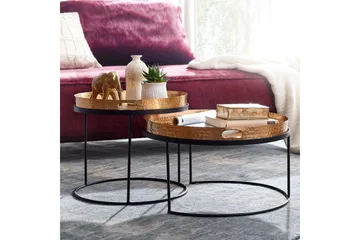 Wilhem Satsbord 46 cm Rund - Guld - Products - Möbler - Bord & matgrupp - Avlastningsbord & sidobord - Satsbord