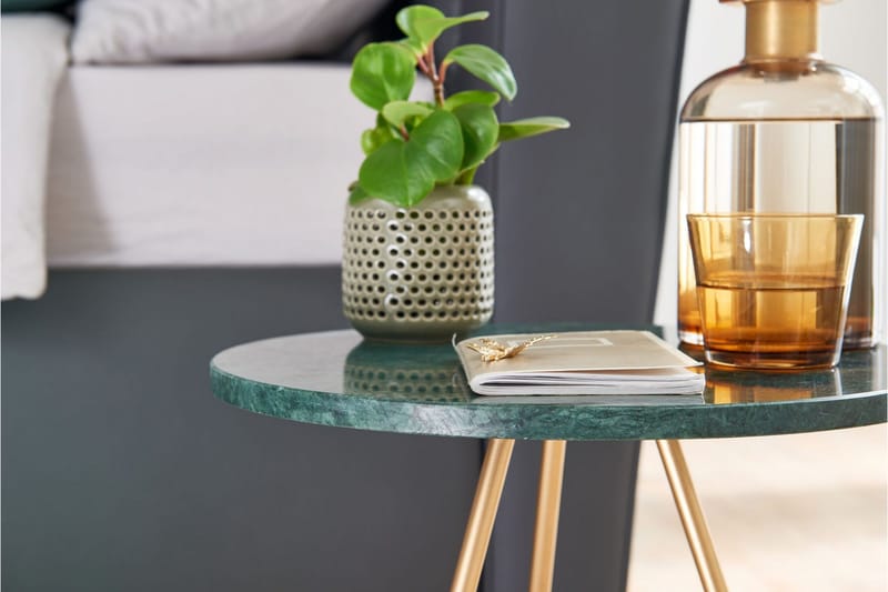 Wilhem Sidobord 38 cm Rund - Grön - Products - Möbler - Bord & matgrupp - Avlastningsbord & sidobord - Brickbord & småbord