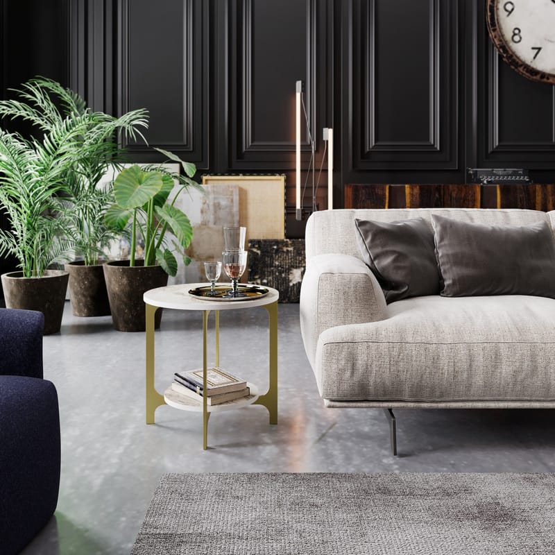 Yalbi Sidobord - Guld - Products - Möbler - Bord & matgrupp - Avlastningsbord & sidobord - Brickbord & småbord