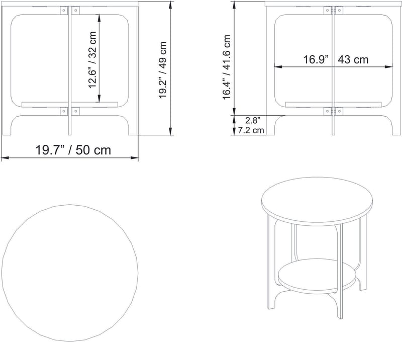 Yalbi Sidobord - Guld - Products - Möbler - Bord & matgrupp - Avlastningsbord & sidobord - Brickbord & småbord