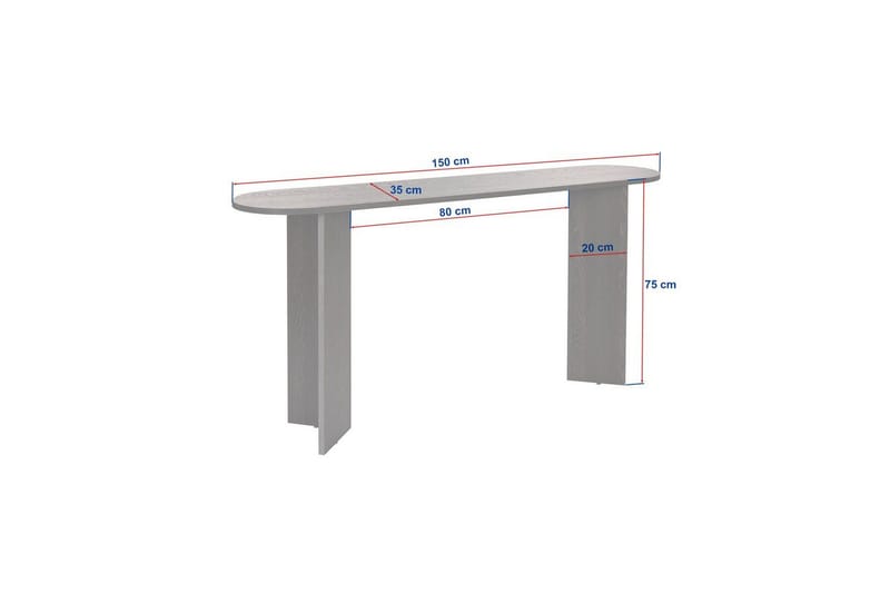 Yeno Konsollbord 150 cm - Natur - Products - Möbler - Bord & matgrupp - Avlastningsbord & sidobord - Konsolbord & hallbord