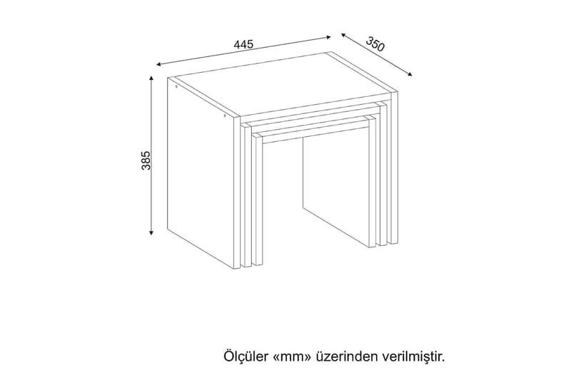 Zariel Satsbord 44 cm 3 Bord - Vit - Products - Möbler - Bord & matgrupp - Avlastningsbord & sidobord - Satsbord