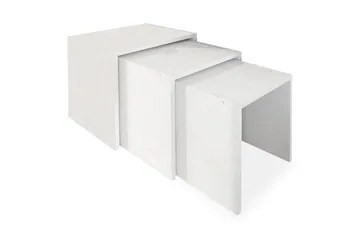 Zariel Satsbord 44 cm 3 Bord - Vit - Products - Möbler - Bord & matgrupp - Avlastningsbord & sidobord - Satsbord