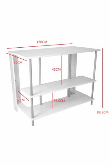 Belvo Köksö 120x89,5x60 cm - Vit - Products - Möbler - Bord & matgrupp - Barbord & ståbord