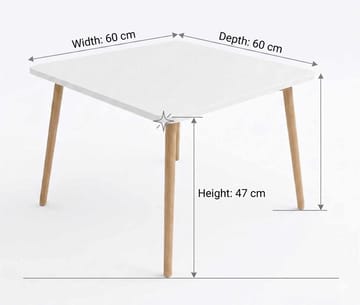Belvo Soffbord 60x47x60 cm - Vit - Products - Möbler - Bord & matgrupp - Soffbord