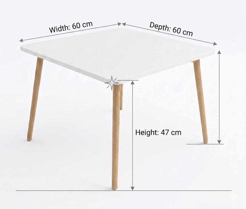 Belvo Soffbord 60x47x60 cm - Vit - Products - Möbler - Bord & matgrupp - Soffbord