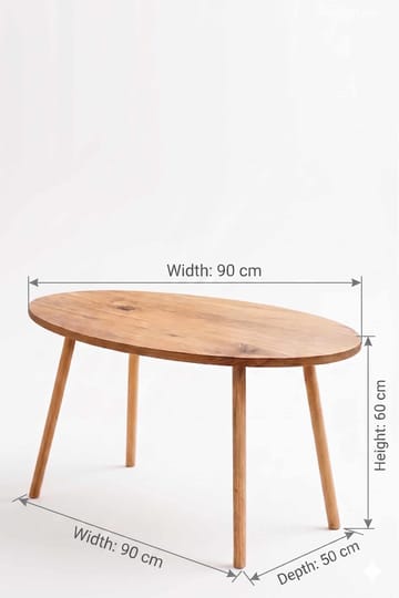 Belvo Soffbord 90x60x50 cm - Furu - Products - Möbler - Bord & matgrupp - Soffbord