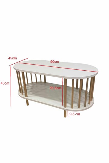 Belvo Soffbordsset 90x43x45 cm - Sapphire Oak och antracit - Products - Möbler - Bord & matgrupp - Soffbord