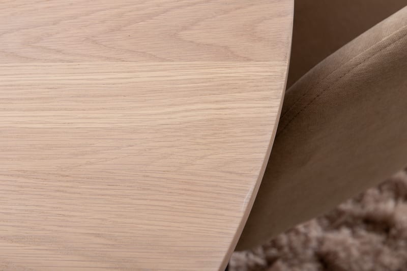 Biana Matgrupp 110 cm Rund inkl 4 Berita Stolar - Beige/Svart - Products - Möbler - Bord & matgrupp - Matgrupp