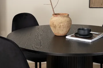 Biana Matgrupp 110 cm Rund inkl 4 Pontus Stolar - Svart - Products - Möbler - Bord & matgrupp - Matgrupp