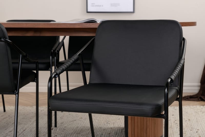 Bianca Matgrupp 200 cm Oval med 4 Tvista stolar - Svart - Products - Möbler - Bord & matgrupp - Matgrupp