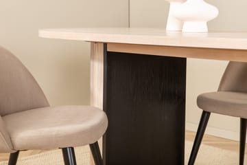 Bianca Matgrupp 200 cm Oval med 4 Velvet stolar - Svart - Products - Möbler - Bord & matgrupp - Matgrupp