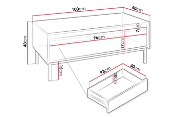 Bjurholm Soffbord 100 cm - Beige - Products - Möbler - Bord & matgrupp - Soffbord