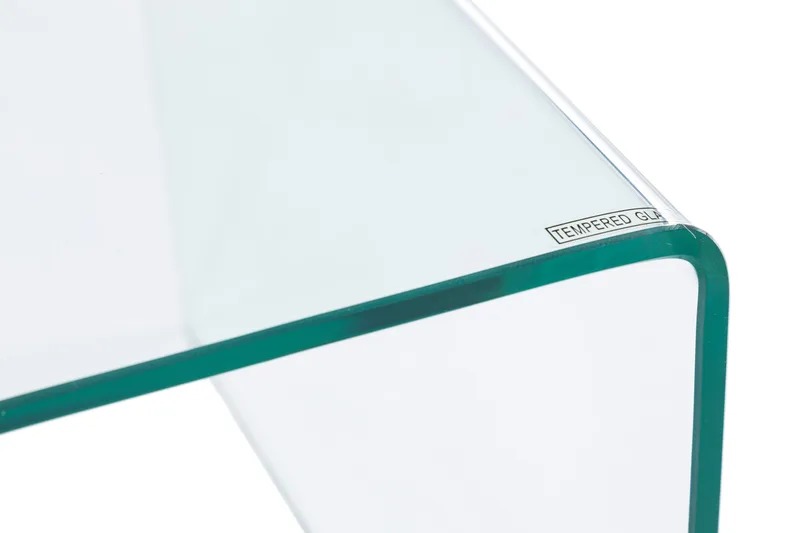 Bonisiolo Rektangulärt Soffbord 110x55 cm i Böjt Glas - Transparent - Products - Möbler - Bord & matgrupp - Soffbord