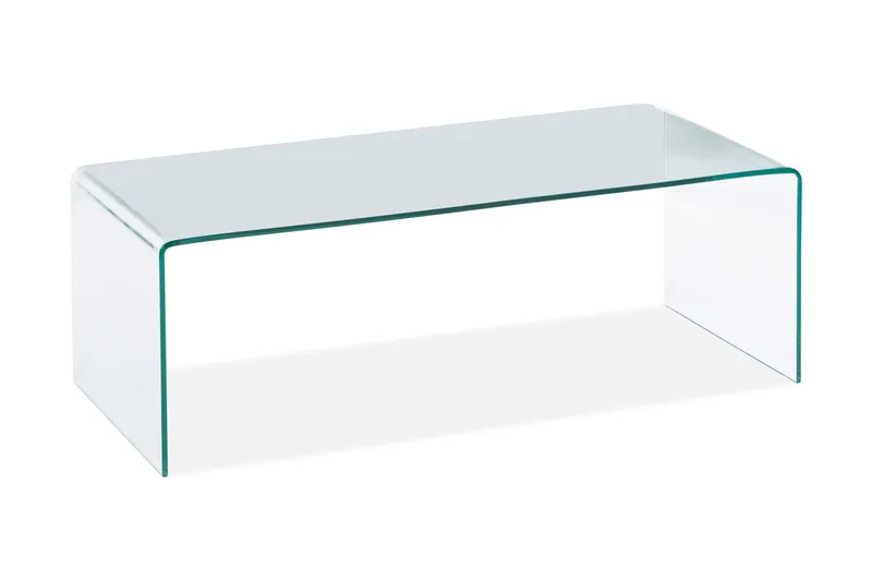 Bonisiolo Rektangulärt Soffbord 110x55 cm i Böjt Glas - Transparent - Products - Möbler - Bord & matgrupp - Soffbord