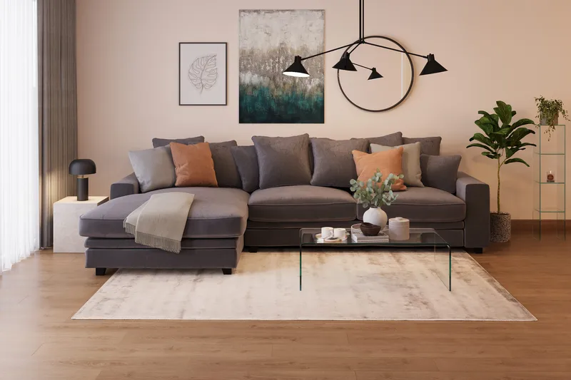 Bonisiolo Rektangulärt Soffbord 110x55 cm i Böjt Glas - Transparent - Products - Möbler - Bord & matgrupp - Soffbord