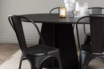 Bootcut Matbord 230x115 cm med 4 Tempe Stolar - Svart - Products - Möbler - Bord & matgrupp - Matbord & köksbord