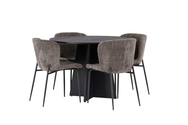 Bootcut Matgrupp 110 cm Rund med 4 Modesto stolar - Beige - Products - Möbler - Bord & matgrupp - Matgrupp