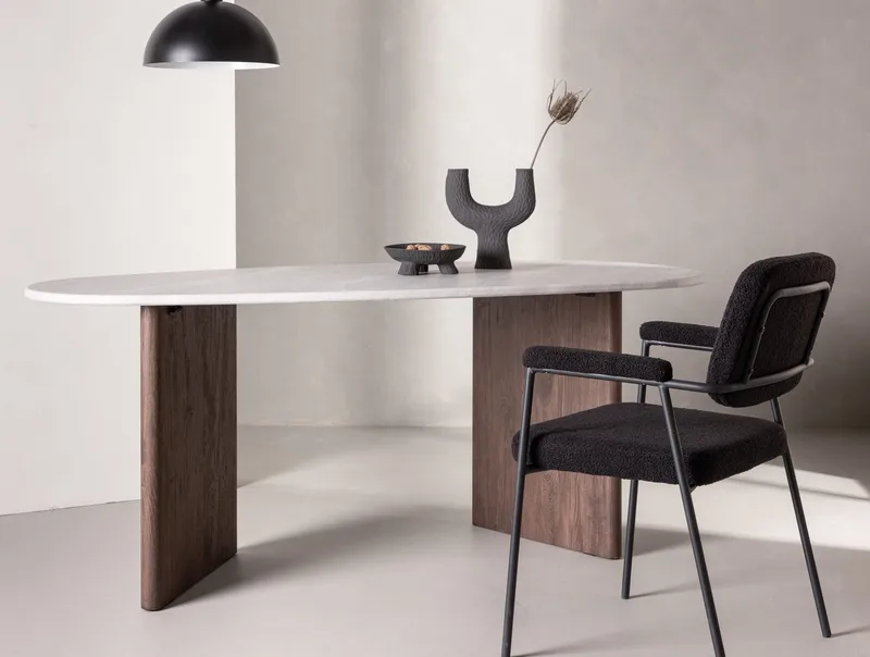 Toppskiva till Matbord Grönvik 180x90 cm, ljusgrå