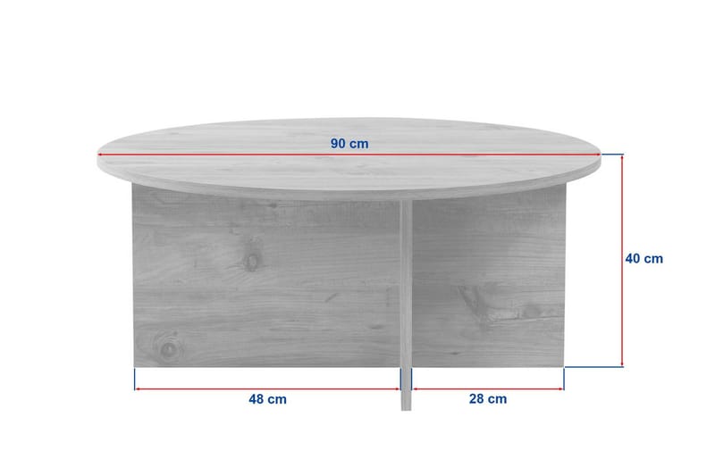 Boro Soffbord 90x40x90 cm - Travertine och Walnut - Products - Möbler - Bord & matgrupp - Soffbord