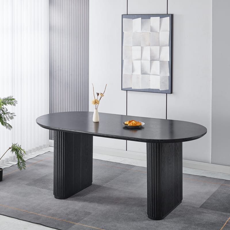 Callum matbord 180x90 cm - Svartbetsad ek - Svartbetsad ek - Products - Möbler - Bord & matgrupp - Matbord & köksbord