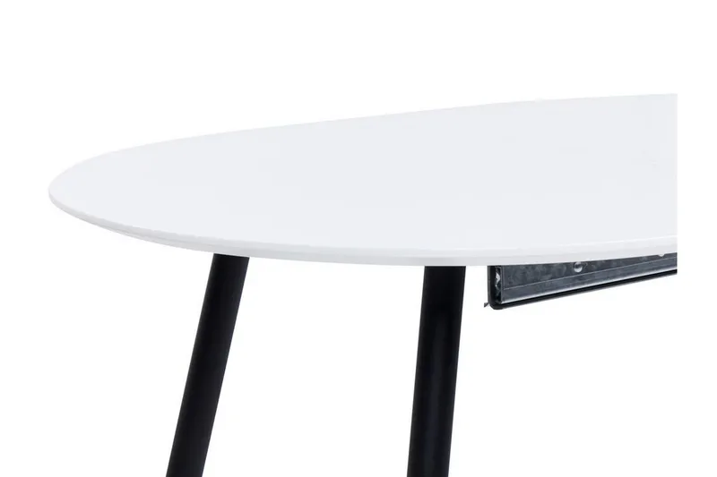 Castellana Matbord Förlängningsbart 120-160x80 cm - Vit/Svart - Products - Möbler - Bord & matgrupp - Matbord & köksbord