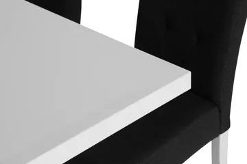 Cesi Matgrupp 140 cm med 4 Viktor Stol - Vit/Svart/Svart PU - Products - Möbler - Bord & matgrupp - Matgrupp