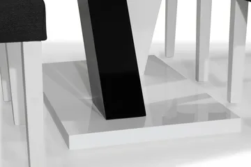 Cesi Matgrupp 140 cm med 4 Viktor Stol - Vit/Svart/Svart PU - Products - Möbler - Bord & matgrupp - Matgrupp