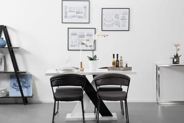 Cesi Rektangulärt Matbord 140 cm i Målat Trä - Vit / Svart - Products - Möbler - Bord & matgrupp - Matbord & köksbord