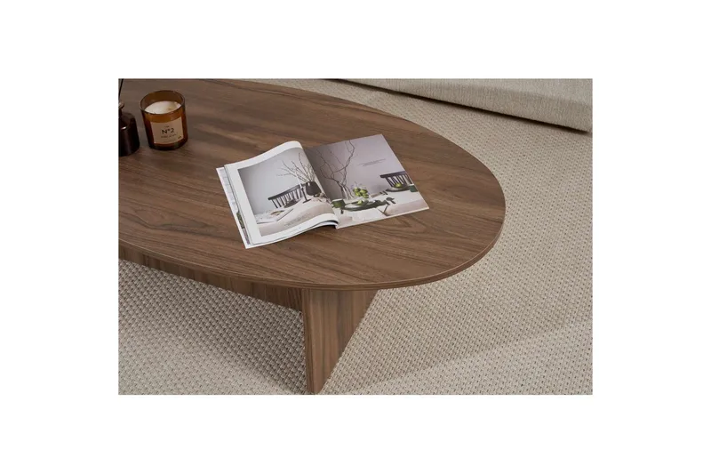 Ceyra Ovalt Soffbord 120 cm i Trä - Brun - Products - Möbler - Bord & matgrupp - Soffbord