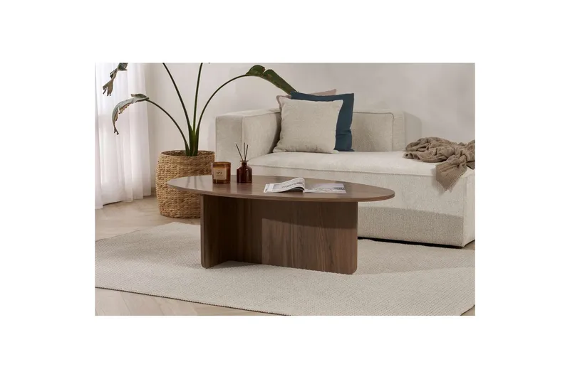 Ceyra Ovalt Soffbord 120 cm i Trä - Brun - Products - Möbler - Bord & matgrupp - Soffbord